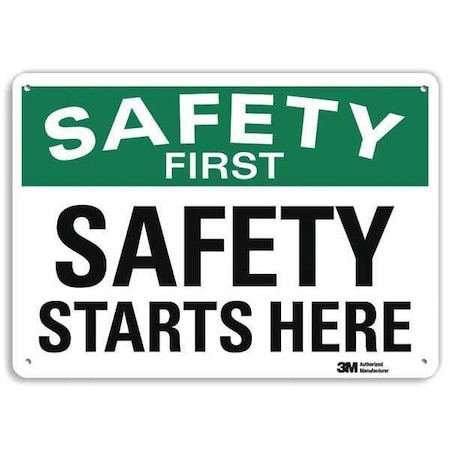 Safety Sign, 7 in H, 10 in W, Plastic, Vertical Rectangle, English, U7-1246-NP_10X7 MPN:U7-1246-NP_10X7
