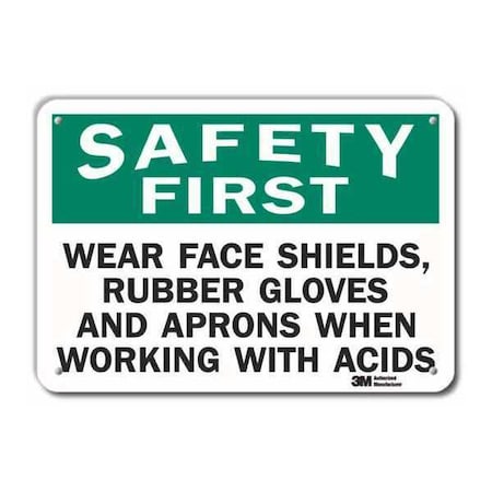 Safety Sign, 7 in Height, 10 in Width, Aluminum, Vertical Rectangle, English, U7-1271-RA_10X7 MPN:U7-1271-RA_10X7