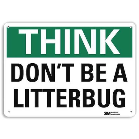 Safety Sign, 7 in H, 10 in W, Plastic, Vertical Rectangle, English, U7-1292-NP_10X7 MPN:U7-1292-NP_10X7