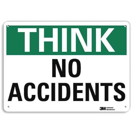 Safety Sign, 7 in H, 10 in W, Plastic, Vertical Rectangle, English, U7-1304-NP_10X7 MPN:U7-1304-NP_10X7