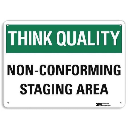 Safety Sign, 7 in H, 10 in W, Plastic, Vertical Rectangle, English, U7-1317-NP_10X7 MPN:U7-1317-NP_10X7