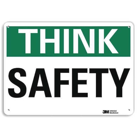 Safety Sign, 7 in H, 10 in W, Plastic, Vertical Rectangle, English, U7-1327-NP_10X7 MPN:U7-1327-NP_10X7