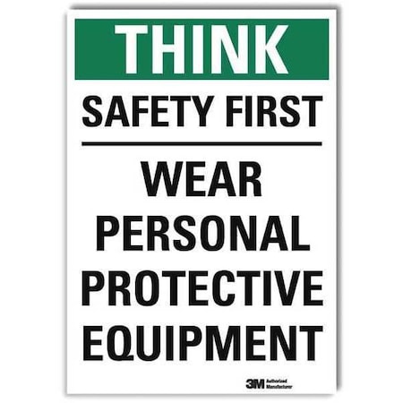 Safety Decal, 14 in Height, 10 in Width, Reflective Sheeting, Vertical Rectangle, English MPN:U7-1331-RD_10X14