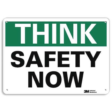 Safety Sign, 7 in H, 10 in W, Plastic, Vertical Rectangle, English, U7-1335-NP_10X7 MPN:U7-1335-NP_10X7
