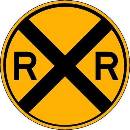 RXR Traffic Sign, 12 in Height, 12 in Width, Aluminum, Circle, No Text MPN:W10-1-12HA