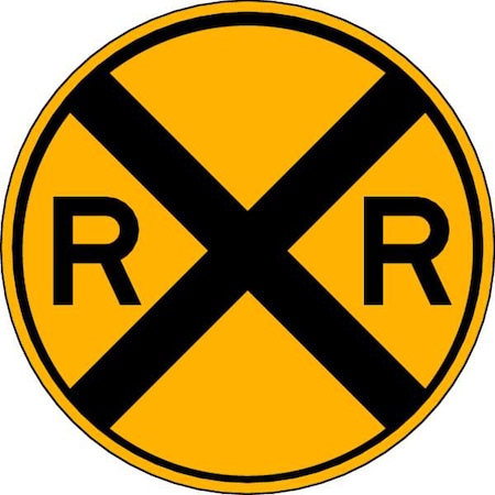 RXR Traffic Sign, 30 in Height, 30 in Width, Aluminum, Circle, No Text MPN:W10-1-30HA