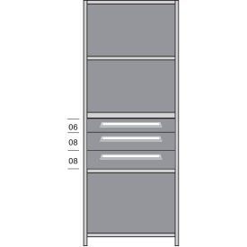 Lyon® 2000 Starter Beaded Post Drawers in Shelving 36