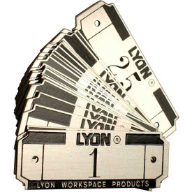 Lyon® Standard Metal Locker Number Plate Numbered #1 - #25 25/Pack NF58290125
