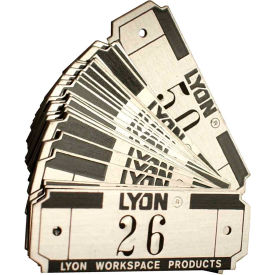 Lyon® Standard Metal Locker Number Plate Numbered #26 - #50 25/Pack NF58292650