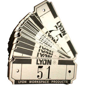 Lyon® Standard Metal Locker Number Plate Numbered #51 - #75 25/Pack NF58295175