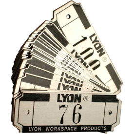 Lyon® Standard Metal Locker Number Plate Numbered #76 - #100 25/Pack NF582976100
