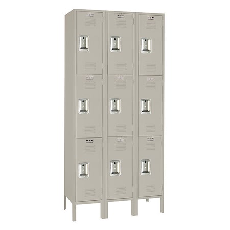 Wardrobe Locker, 45 in W, 15 in D, 78 in H, (2) Tier, (3) Wide MPN:7GC52523I