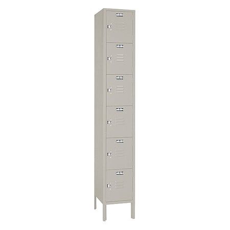 Wardrobe Locker, 12 in W, 18 in D, 78 in H, (1) Wide, (6) Tier MPN:7GC5362