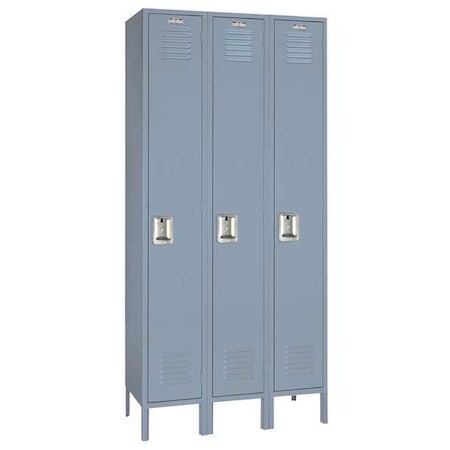 Wardrobe Locker, 36 in W, 18 in D, 78 in H, (1) Tier, (3) Wide, Dove Gray MPN:DD50423