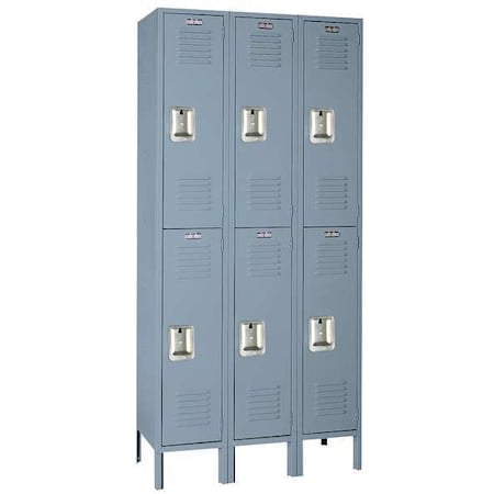 Wardrobe Locker, 36 in W, 12 in D, 78 in H, (2) Tier, (3) Wide, Dove Gray MPN:DD52023I