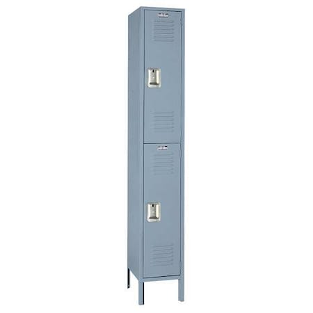 Wardrobe Locker, 12 in W, 15 in D, 78 in H, (1) Wide, (2) Tier, Dove Gray MPN:DD5212I