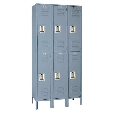Wardrobe Locker, 36 in W, 12 in D, 66 in H, (2) Tier, (3) Wide, Dove Gray MPN:DD52423ISU