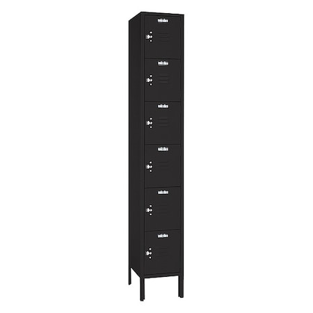 Wardrobe Locker, 12 in W, 18 in D, 78 in H, (1) Wide, (6) Tier MPN:KKC5362