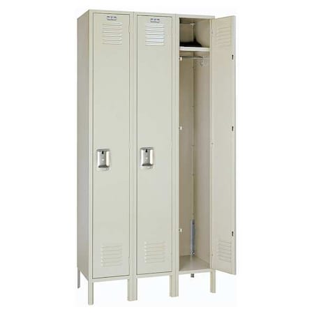 Wardrobe Locker, 36 in W, 12 in D, 66 in H, (1) Tier, (3) Wide, Putty MPN:PP50023
