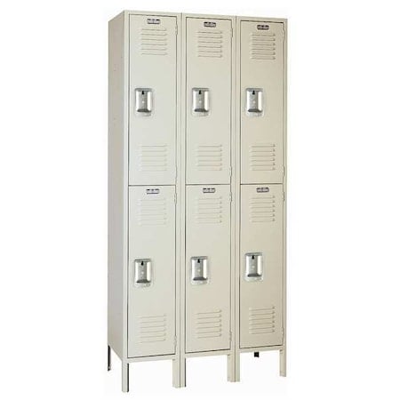 Wardrobe Locker, 36 in W, 12 in D, 66 in H, (2) Tier, (3) Wide, Putty MPN:PP52423I