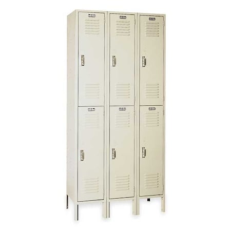 Wardrobe Locker, 36 in W, 12 in D, 66 in H, (2) Tier, (3) Wide, Putty MPN:PP52423SU