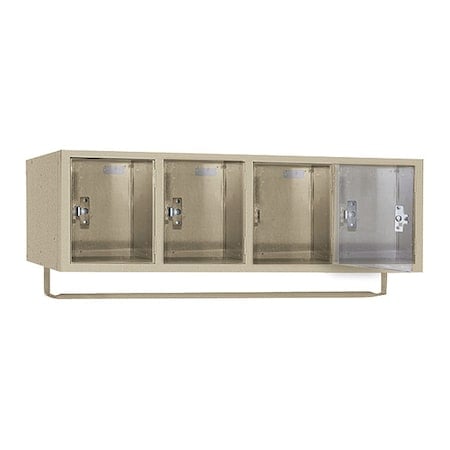 Box Locker, (1) Tier, (4) Wide, Steel, Beige, Powder Coated Finish, 45 in W, 18 in D, 13 3/4 in H MPN:PP5991CRPC