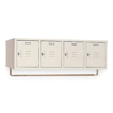 Wall Mount Box Locker, 45 in W, 18 in D, 13 3/4 in H, (1) Tier, (4) Wide, Putty MPN:PP5991CRSU
