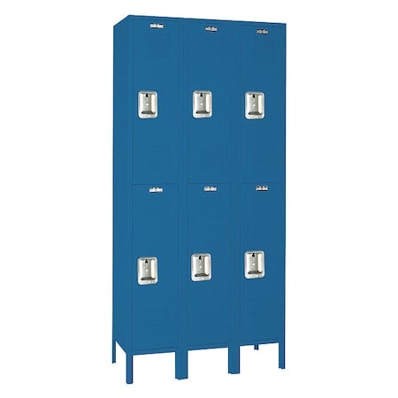 Wardrobe Locker, 36 in W, 12 in D, 66 in H, (2) Tier, (3) Wide MPN:X6C52423