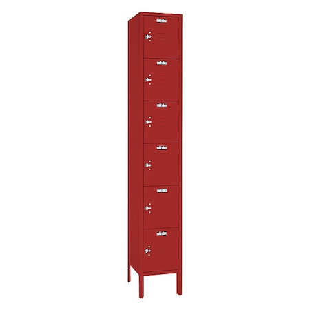 Wardrobe Locker, 12 in W, 18 in D, 78 in H, (1) Wide, (6) Tier MPN:YFC5362SU