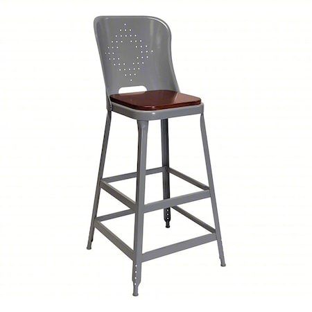 Stool, Gray/Red, 30 in H MPN:XX231912