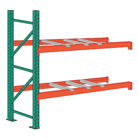 Teardrop, 8 ft H, 108 in W, 48 in D, Orange/Green MPN:97AFB096048096