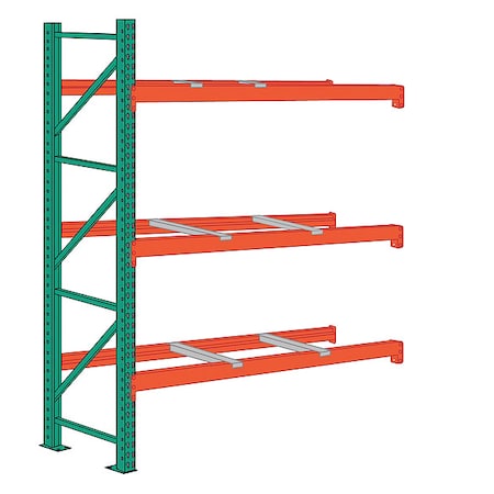 Teardrop, 12 ft H, 108 in W, 48 in D, Orange/Green MPN:97AFB144048144
