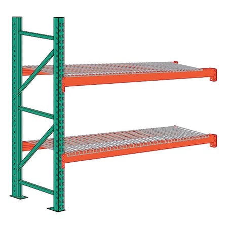 Teardrop, 8 ft H, 108 in W, 48 in D, Orange/Green MPN:97AWD108048096