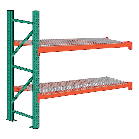 Teardrop, 8 ft H, 108 in W, 48 in D, Orange/Green MPN:97AWD120048096
