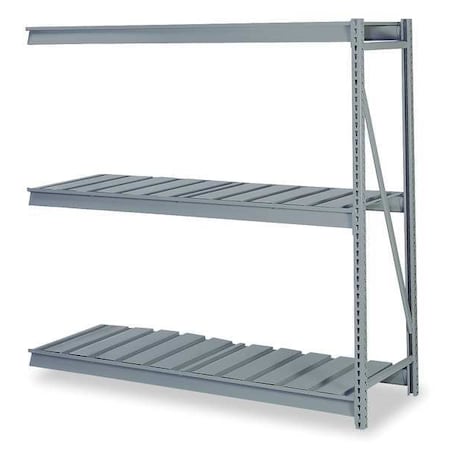 Add-On Bulk Storage Rack, 48 in D, 48 in W, 3 Shelves, Dove Gray MPN:DD67115R