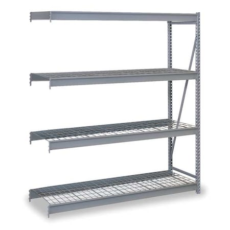 Add-On Bulk Storage Rack, 24 in D, 48 in W, 4 Shelves, Dove Gray MPN:DD67131GW