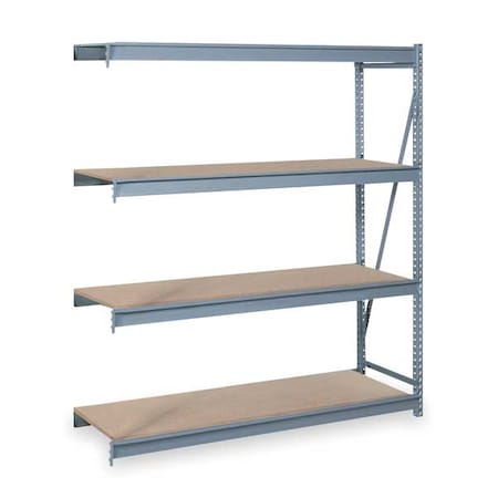 Add-On Bulk Storage Rack, 24 in D, 48 in W, 4 Shelves, Dove Gray MPN:DD67131P