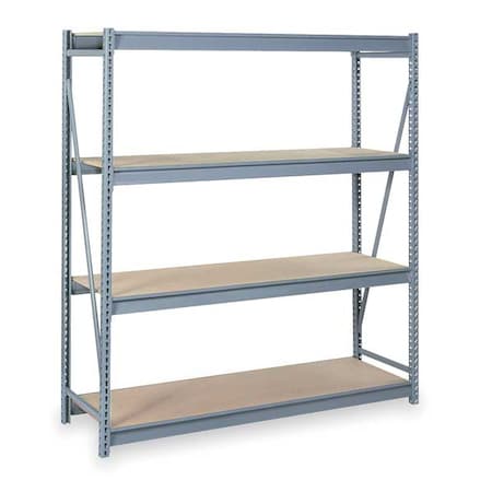 Starter Bulk Storage Rack, 24 in D, 48 in W, 4 Shelves, Dove Gray MPN:DD67131SP