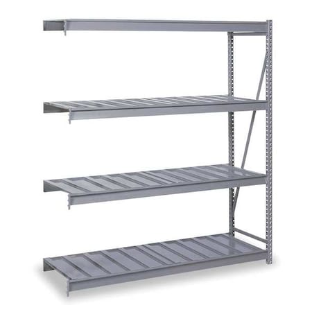 Add-On Bulk Storage Rack, 24 in D, 48 in W, 4 Shelves, Dove Gray MPN:DD67141R