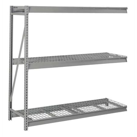 Add-On Bulk Storage Rack, 24 in D, 60 in W, 3 Shelves, Dove Gray MPN:DD67211W