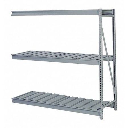 Add-On Bulk Storage Rack, 48 in D, 60 in W, 3 Shelves, Dove Gray MPN:DD67215R