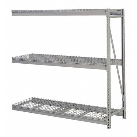 Add-On Bulk Storage Rack, 48 in D, 60 in W, 3 Shelves, Dove Gray MPN:DD67215W