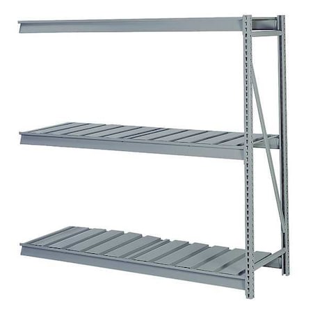 Add-On Bulk Storage Rack, 36 in D, 72 in W, 3 Shelves, Dove Gray MPN:DD67313R
