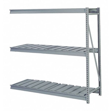 Add-On Bulk Storage Rack, 48 in D, 72 in W, 3 Shelves, Dove Gray MPN:DD67315R