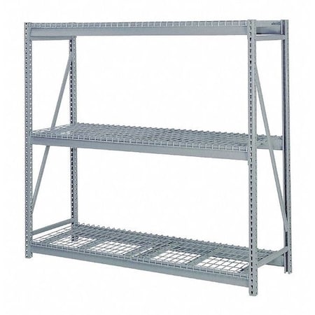 Starter Bulk Storage Rack, 24 in D, 72 in W, 3 Shelves, Dove Gray MPN:DD67321SW