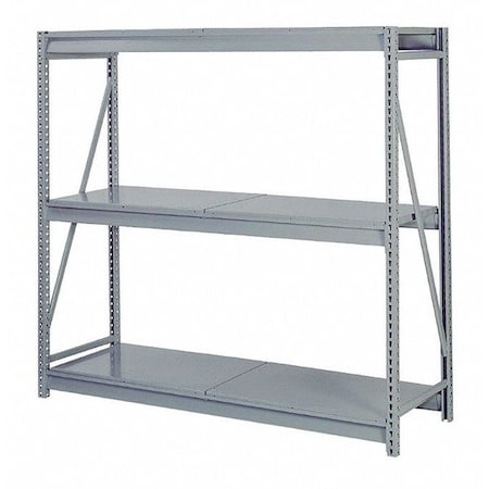 Starter Bulk Storage Rack, 48 in D, 72 in W, 3 Shelves, Dove Gray MPN:DD67325SD