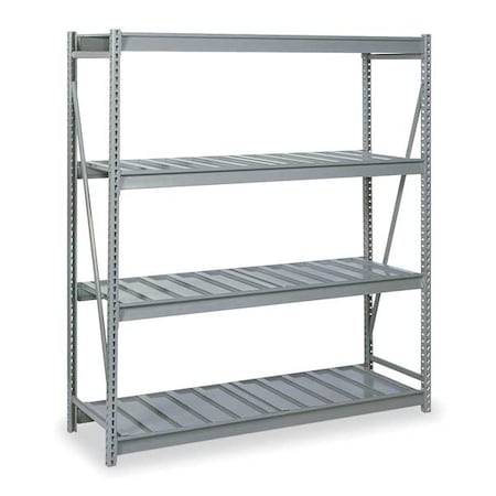 Starter Bulk Storage Rack, 24 in D, 72 in W, 4 Shelves, Dove Gray MPN:DD67331SR