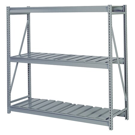 Starter Bulk Storage Rack, 48 in D, 96 in W, 3 Shelves, Dove Gray MPN:DD67515SR