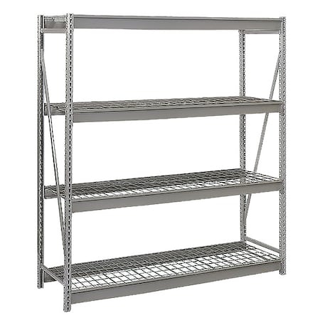 Add-On Bulk Storage Rack, 48 in D, 96 in W, 4 Shelves, Dove Gray MPN:DD67535W