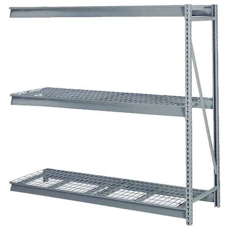 Add-On Bulk Storage Rack, 36 in D, 96 in W, 4 Shelves, Dove Gray MPN:DD67543GW